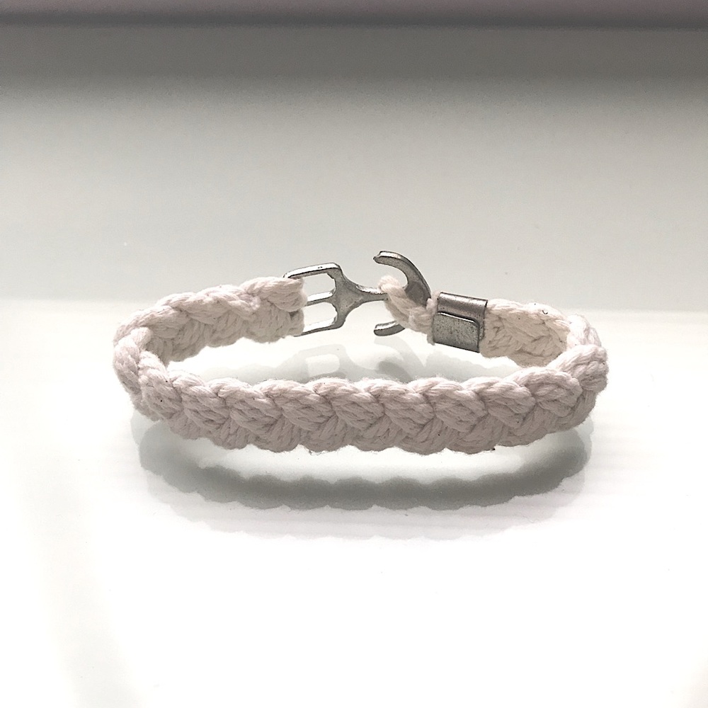 Braided bracelet white - beach style!